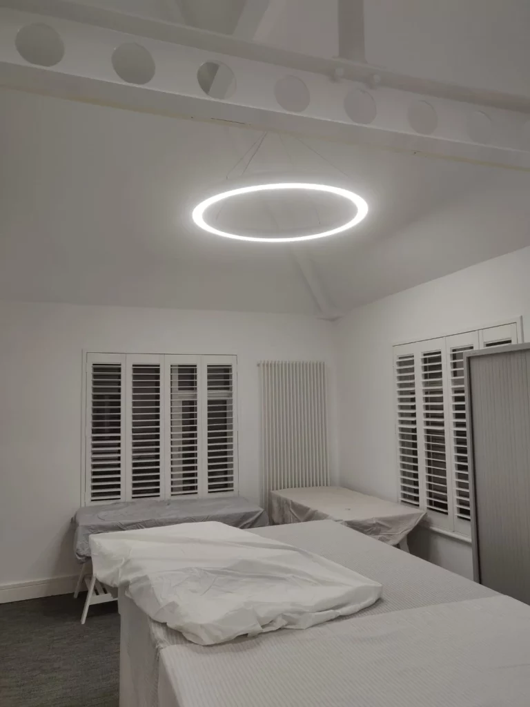 LED ring light installed at First Data, Basildon