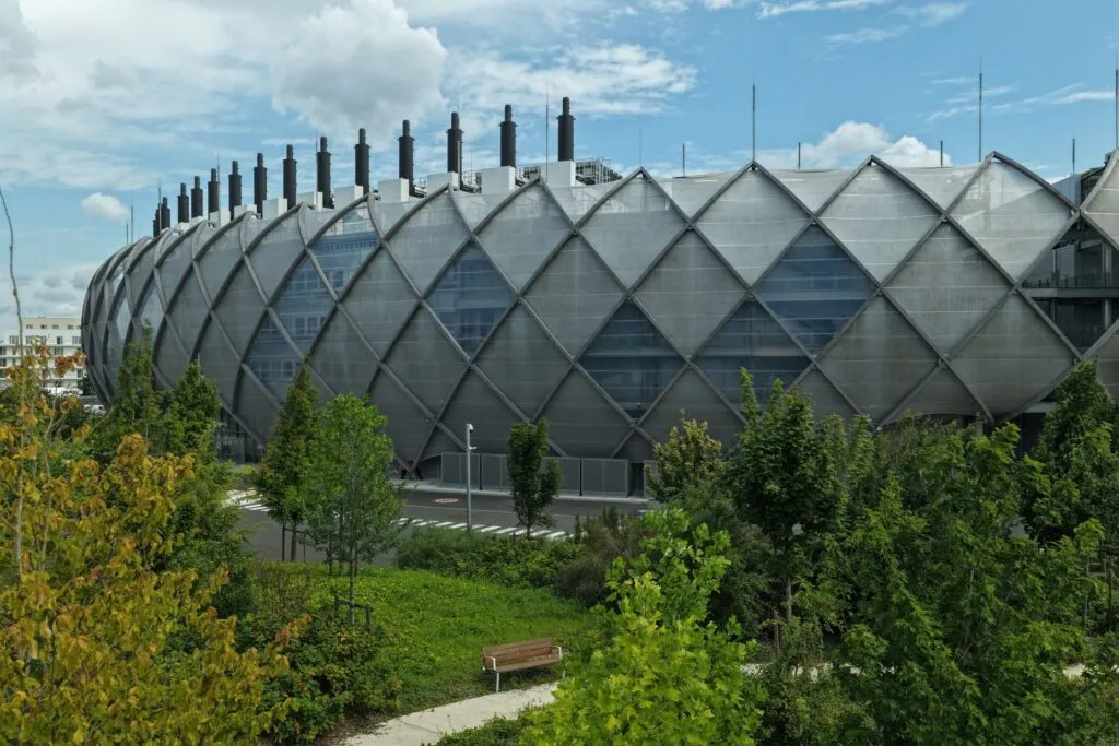Completed façade of the Paris data centre