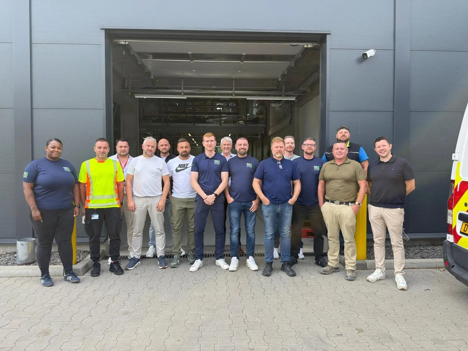 SA3 POWER team photo outside the Frankfurt office and offsite facility after the Lessons Learned session