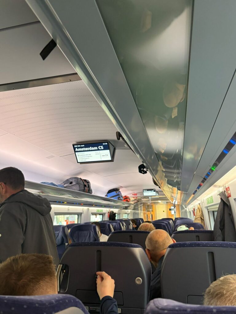 On the train from Frankfurt to Amsterdam