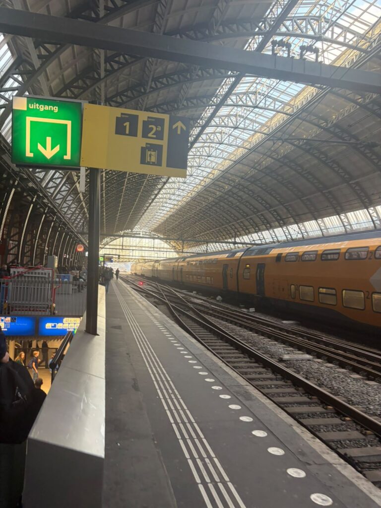 Arriving at Amsterdam Centraal station