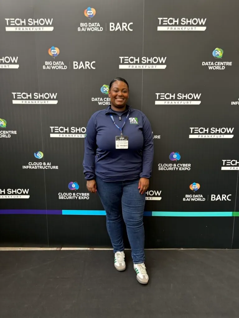 Danielle Thomas, SA3 POWER procurement, at Data Centre World Frankfurt