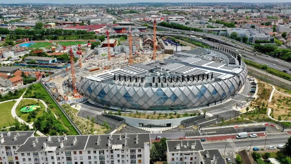 Aerial view of the Paris data centre construction site