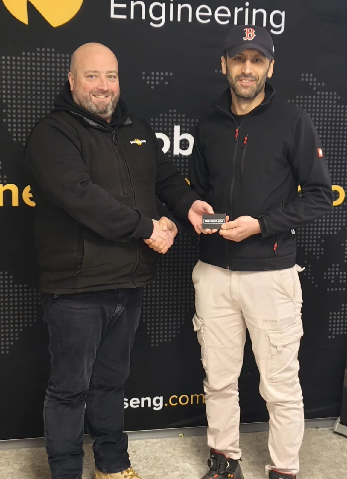 Ionut Burlacu of SA3 Power receiving the Jones Engineering Subcontractor of the Month award