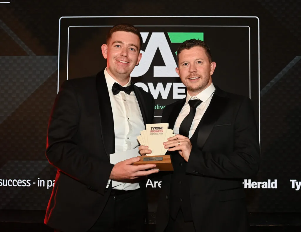 SA3 POWER receiving the Fast Growth Business of the Year award at the Tyrone Business Awards 2026