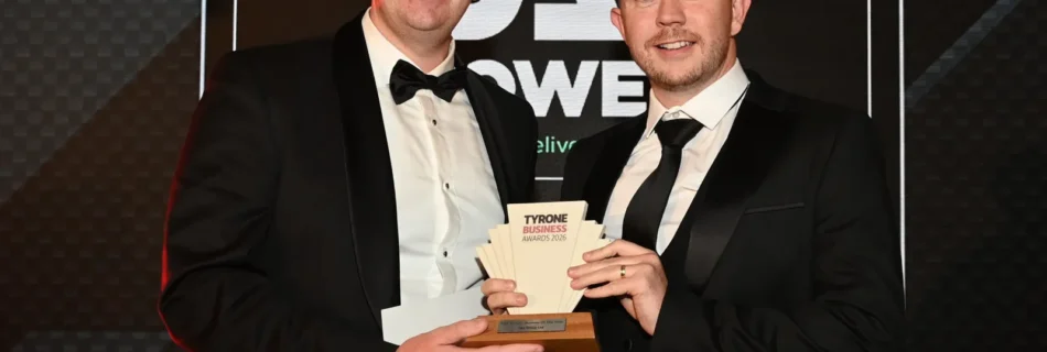 SA3 POWER receiving the Fast Growth Business of the Year award at the Tyrone Business Awards 2026