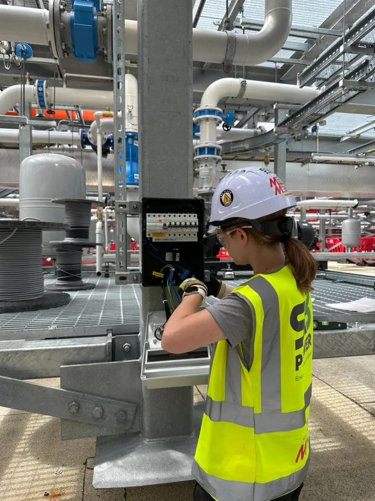 SA3 Power engineer carrying out electrical work in a plant area
